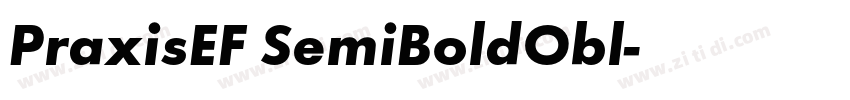 PraxisEF SemiBoldObl字体转换